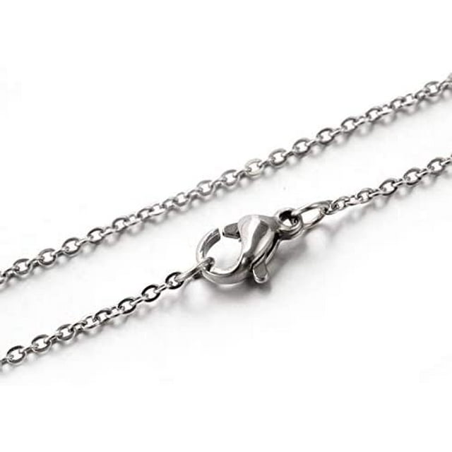 10 collares clásicos lisos de cadena de cable para hombre y mujer, estilo minimalista, ideales como joyería de moda, regalo para bodas o cumpleaños. 45 cm (17,7 pulgadas), 1,5 mm.
