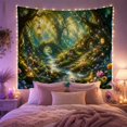 thumbnail image 2 of Magical Forest with Winding Stream Through Enchanted Woods Dreamy Fantasy for Nature Lovers Fantasy Forest Decor Housewarming Gift Tapestry Wall Hanging for Bedroom, Living Room and Dorm, 2 of 7