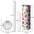 thumbnail image 5 of 20 oz Double Wall Cups with LeakProof Lid Strawberry Skinny Tumbler for Mountain Halloween Fishing Christmas, 5 of 7