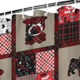 thumbnail image 3 of Red Plaid Dog Jigsaw Puzzle Shower Curtain 72"x72" ,Bathroom Decorative Shower Curtains Set with 12 Hooks,Modern Waterproof Washable Shower Curtain, 3 of 6