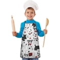 thumbnail image 2 of Scribble Dogs Kids Aprons for Girls and Boys,Adjustable Neck Strap Toddler Aprons for Kids Cooking Baking, 2 of 7