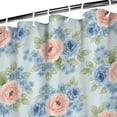 thumbnail image 3 of Pioneer Flower Floral Print Pattern Shower Curtain 36"x72", Bathroom Decorative Shower Curtain Set with 12 Hooks, Waterproof Washable, 3 of 6