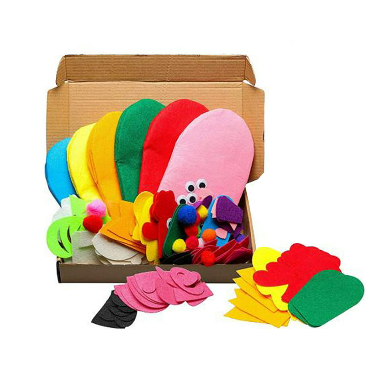 Felt Puppet Making Kit Party Supplies for Kids Art Craft Felt Sock