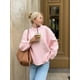 thumbnail image 2 of Suéter suelto liso para mujer, jersey tejido de manga larga con cuello redondo elegante a la moda, tops gruesos y cálidos para otoño 2023 para mujer, 2 of 5