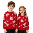 thumbnail image 2 of XIMIN Kid Boys Girls Knit Sweater Warm Family Matching Pullover for Festival Chinese New Year Holiday Dragon Year Crew Neck Knitted Jumpers Pullover, 2 of 7