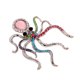 thumbnail image 1 of Joyería Traje de Manera Pin Broche Rhinestone Crystal para Mujer Sunnimix Pulpo Broche, 1 of 1