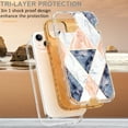 thumbnail image 5 of Marble Pattern Case for iPhone 15 Plus,Cute Heavy Duty 3 in 1 Full Body Shockproof Hard PC+Soft Silicone TPU Bumper Drop Protective Stylish Women Girls Phone Case Cover,Grid Beige Marble, 5 of 6