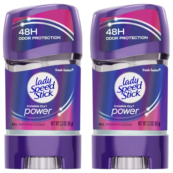 2 Pack Lady Speed Stick Wetness & Odor Protection Gel Fresh Fusion 2.3 Oz Each