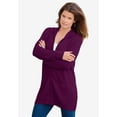 thumbnail image 5 of Roaman's Women's Plus Size Thermal Waffle Hoodie Zip Up Cardigan Jacket, 5 of 6