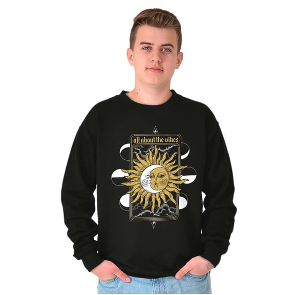 Celestial Sun All About The Vibes Sweatshirt for Men or Women Brisco Brands S