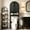 Black 2-8.4"D x 23.7"W x 71.5"H, variant on HMstone Over The Toilet Storage Cabinet, 23.7’’W Bathroom Storage Shelf Organizer with Doors, Freestanding Above The Toilet Storage Cabinet with Adjustable Shelf for Bathroom, Natural