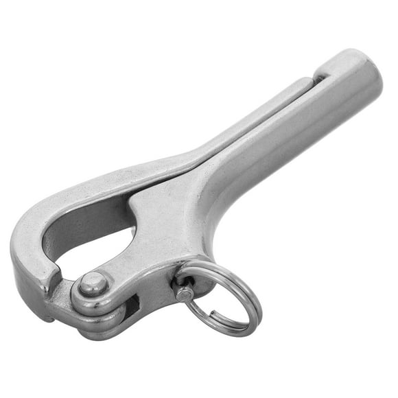 Stainless Steel Quick Release Pelican Hook for Lifeboat Safety 6mm Marine Grade Snap Shackle for Sailing and Boat Guard Rails