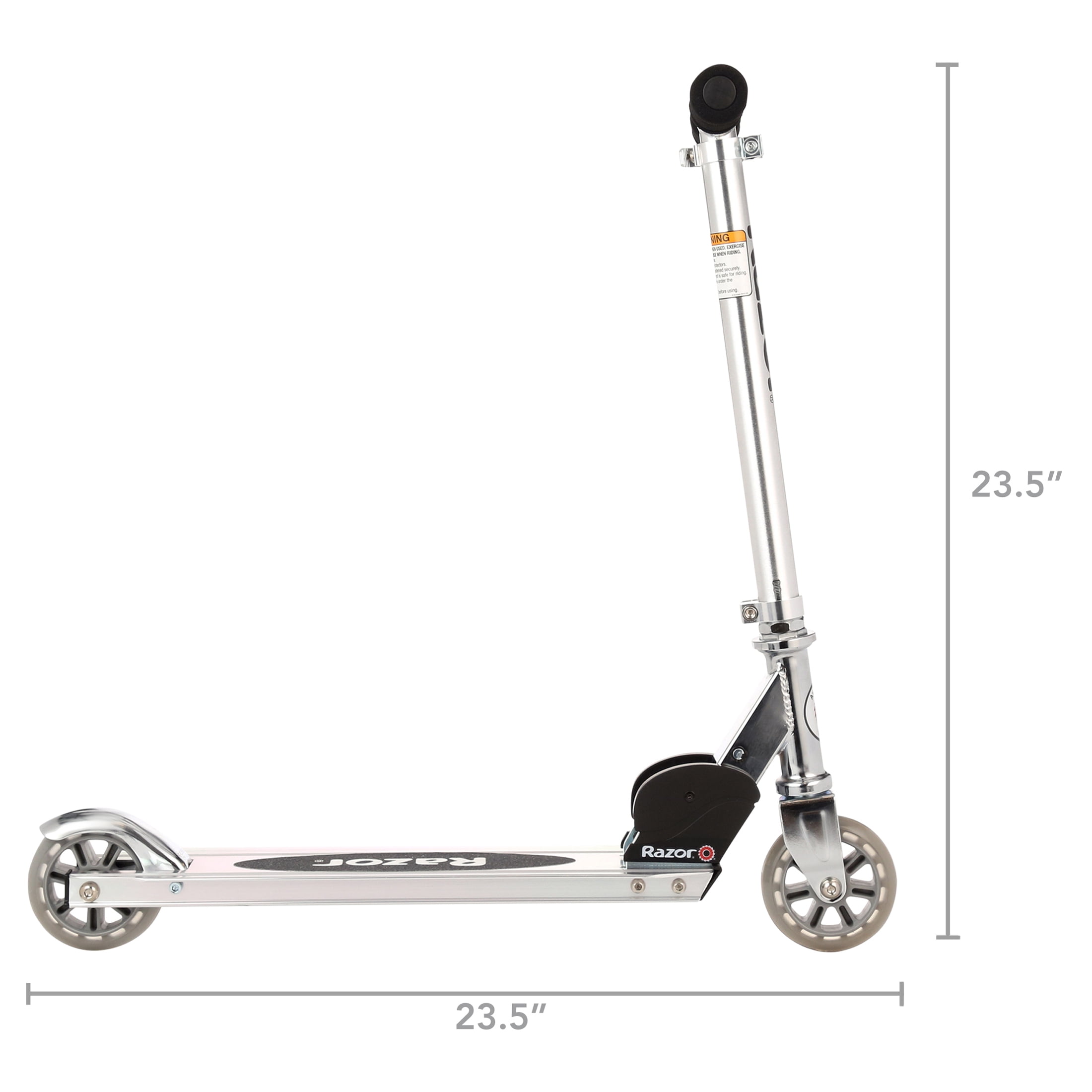 Razor A Kick Scooter for Kids - Clear, Lightweight, Foldable, Aluminum Frame, for Child Ages 5+.