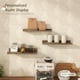 thumbnail image 5 of Estantes flotantes de estilo rústico para la decoración del dormitorio: juego de 3 estantes rústicos para baño sobre el inodoro y un pequeño estante de madera para exhibición: decoración estética del, 5 of 6