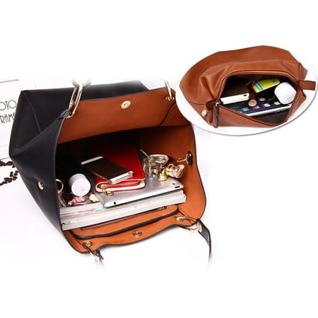 Women PU Leather Tote Handbag Ladies Shoulder Messenger Bag Celebrity Bag