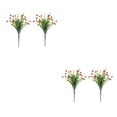 thumbnail image 1 of Cateissary De flores artificiales de plástico, plantas falsas, arreglo de ramo de flores de imitación para decoración de jardín, porche, Naranja 2piezas, 1 of 6