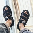thumbnail image 5 of HaoXianJian Men's Sandals Cut Out Sandals for Men 2025 Casual Beach Slipper Open Toe Strap Buckle Sole Solid Color No-slip Lightweight Summer Beach Water Shoes Outdoor Hiking Sandals, 5 of 8