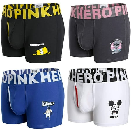 PINKHERO Men's Superhero Panties Marvel Print Boxer Briefs Underpants