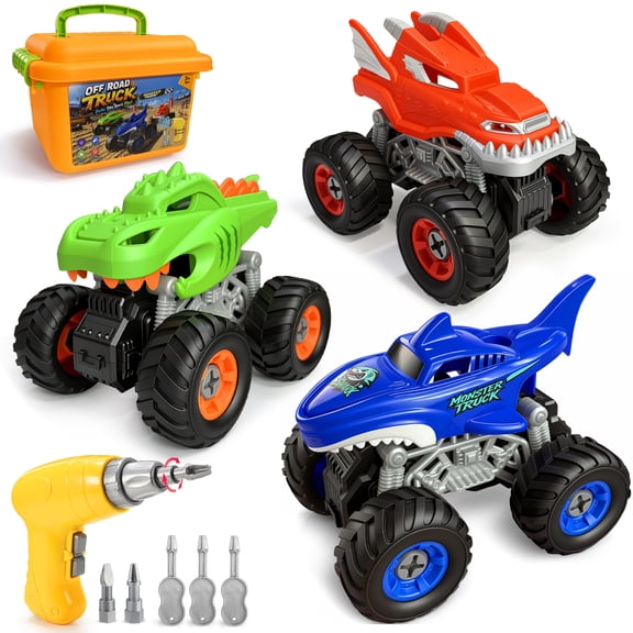 Take Apart Truck Toys for Kids, 3 4 5 6 7 8 Year Old Boys Gift Toy, STEM Building Take Apart Toys with Drill, Birthday Gift for Boys Girls for Christmas