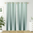 thumbnail image 7 of Nanqianyi Gradient Green Stripe Blackout Curtains 52x96 Inch, Room Darkening Thermal Insulated Grommet Window Drapes for Living Room/Bedroom, 2 Panels, 7 of 7