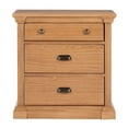 thumbnail image 2 of Linon Roberts Three Drawer Wood Nightstand in Dark Honey Brown, 2 of 22