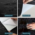 thumbnail image 4 of Papel de pared adhesivo Rollo adhesivo decorativo de mármol negro Papel adhesivo negro Recubrimiento de encimera Película adhesiva de mármol para muebles Puerta de cocina 60 cm x, 4 of 5