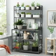 thumbnail image 6 of NAIYUFA Kitchen Bakers Rack with Baskets,5-Tier Storage Wood Shelf  ,Microwave Oven Rack, Grey, 6 of 13