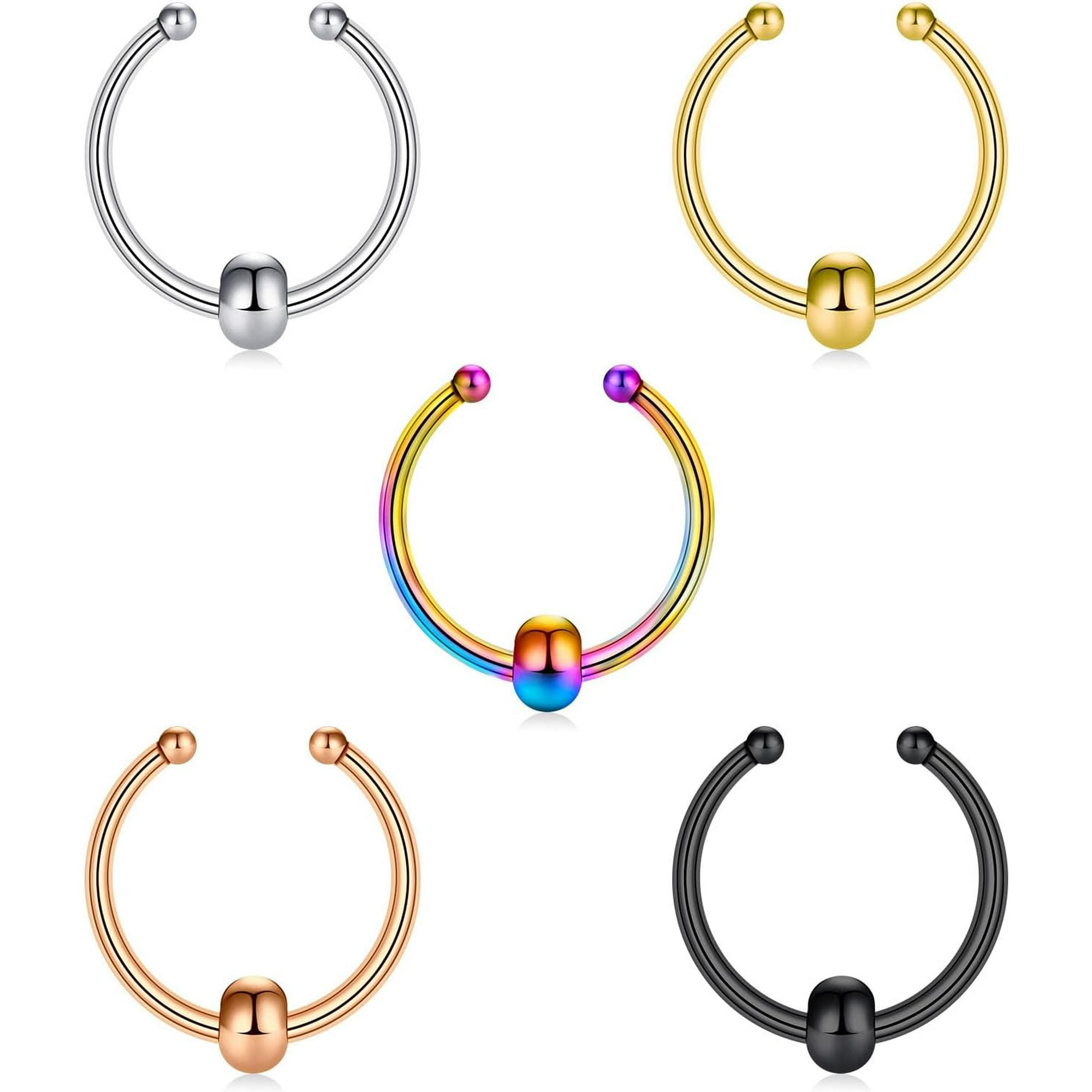 shiyou-Fake Septum Ring Fake Septum Piercing Faux Septum Nose