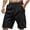 Black, variant on Mens Shorts Elastic Waist Drawstring Solid Color Casual Loose Beach Shorts with Pockets Hiking Short