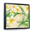 thumbnail image 3 of Designart 'Yellow Flowers and Tropical Foliage XI' Traditional Framed Canvas Wall Art Print, 3 of 5