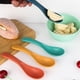 thumbnail image 4 of Injueey Cuchara antiadherente resistente al calor fácil de limpiar cucharas de cena ligeras cucharas multiusos cucharón de arroz viaje verde Type2 NO2, 4 of 6