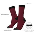 thumbnail image 4 of Cauagu Maroon Print Crew Socks for Women and Men,Adult Athletic Running Socks 1-Pair Sports Socks Work Gear Socks with Moisture Wicking, 4 of 6