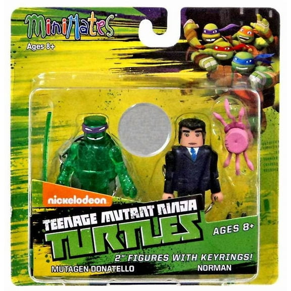 Teenage Mutant Ninja Turtles Minimates Donatello Mutant and Norman Action Figures, 2 Piece Pack