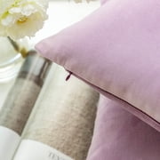 Set of 2 Light Purple Decorative Pillow Covers 16x16 Cushion Sofa Decor