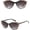 C1 Black Leopard, variant on Cat Eye Sunglasses Female Vintage Retro Leopard Frame Sun Glasses Women