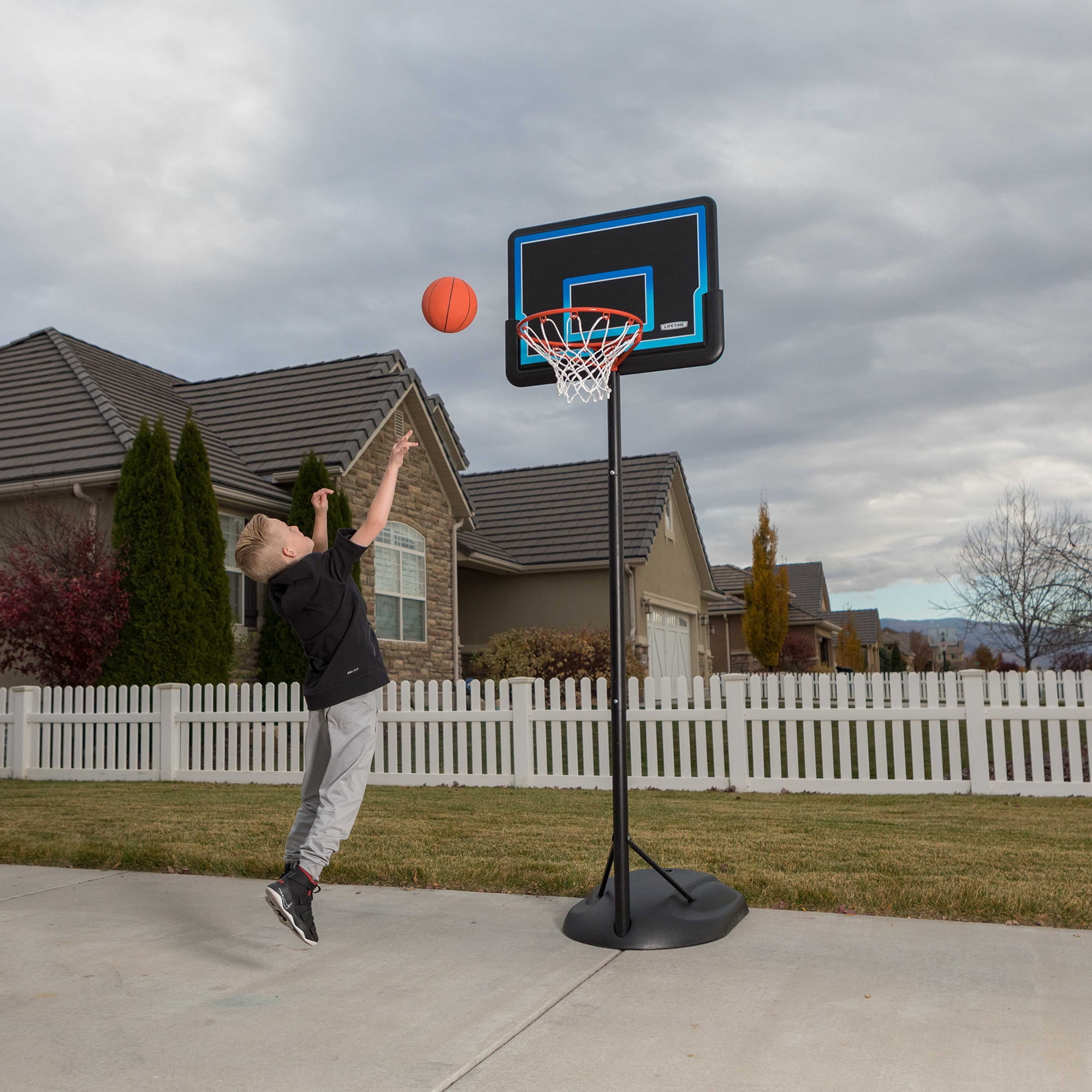 Lifetime 32-Inch Youth Impact Portable Basketball Hoop with Telescoping Adjustment & Youth Rim - Model 90824-Outdoor Play