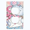 thumbnail image 2 of Metal Light Switch Wall Plate Outlet Cover (Love Letter Friend Teddy Bear Heart Flowers - Single Duplex), 2 of 2