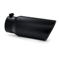 thumbnail image 2 of MBRP 5" O.D. Angled Rolled End 4" inlet 12" length Black Finished Universal Tip - T5051BLK, 2 of 9