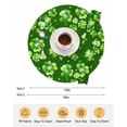 thumbnail image 6 of 15 Inch Round Placemats Set of 6, St. Patrick's Day Non Slip Heat Insulation PP Table Mats, Spring Shamrock Leaves Polka Dots Dark Green Washable Place Mats for Kitchen Dining Party Table Decor, 6 of 7