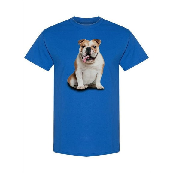 English Bulldog Sitting T-Shirt Men -SPIdeals Designs, Male x-Large