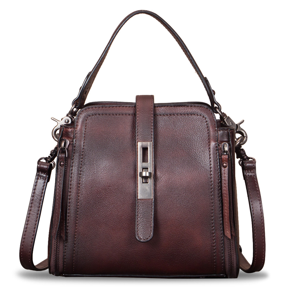 Genuine Leather Purses and Handbags for Women Vintage Crossbody Shoulder Bag
