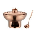 thumbnail image 4 of Estufas de alcohol, olla caliente para acampar con tapa, olla de cuchara, calentador de alimentos, olla caliente individual, olla caliente para bufé rosa, 4 of 8