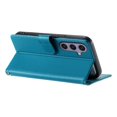 thumbnail image 5 of Wallet Leather Case For Samsung Galaxy S25 5G / Galaxy S24 5G 6.2",with Card Holder,wristband, Shockproof Kickstand Embossed Cute Cats, Snap Phone Case,Blue, 5 of 9