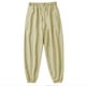 thumbnail image 3 of Pantalones largos para hombre, de color liso, con bolsillo y cordón, informales, juveniles, versátiles, deportivos, de gran tamaño., 3 of 8