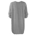 thumbnail image 5 of Arlun Long Sleeve Fuzzy Sweater Dress for Women Crew Neck Simple Stylish Oversized Pullover Casual Long Sleeve 2025 Loose Comfy Streetstyle Fall Winter Outfits Grey XL, 5 of 5