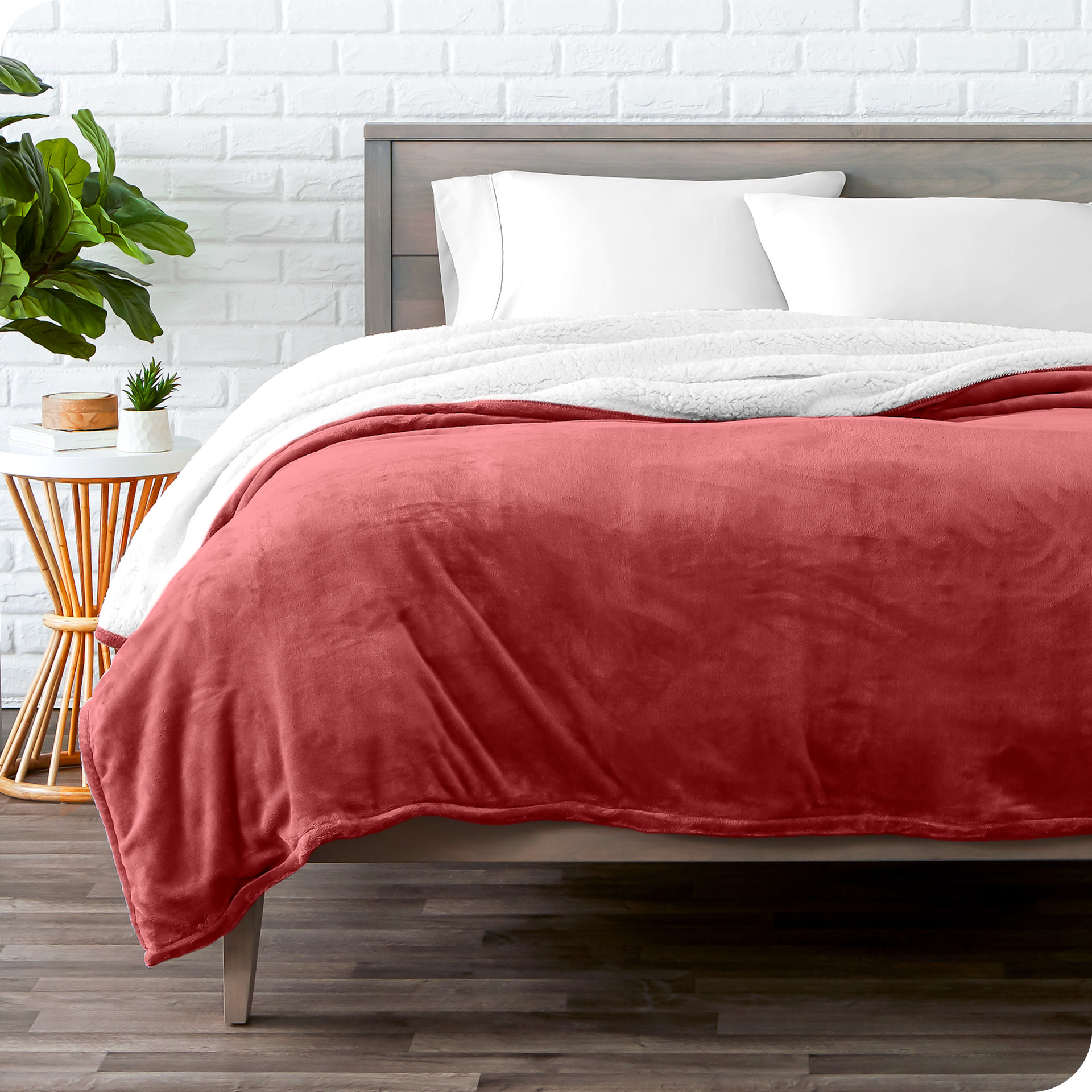 Bare Home Plush Sherpa Bed Blanket - Fluffy & Soft - Reversible ...