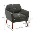 thumbnail image 4 of Convenience Concepts Take a Seat Andy Accent Chair, Dark Gray Fabri/Espresso Legs, 4 of 11