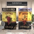 thumbnail image 2 of Handmade Canvas Double-sided Grapes and Cherries Room Divider (China), 2 of 5