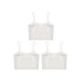 thumbnail image 3 of Vxuxlje 3Pcs Cropped Tank Tops for Girls Spaghetti Strap Crop Top Basic Sports Cami Solid Color White L, 3 of 5