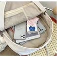 thumbnail image 4 of Mochila AONUOWE Preppy con peluches, linda mochila para adolescentes, estilo academia ligero, mochila escolar de estética sólida (roja)., 4 of 5